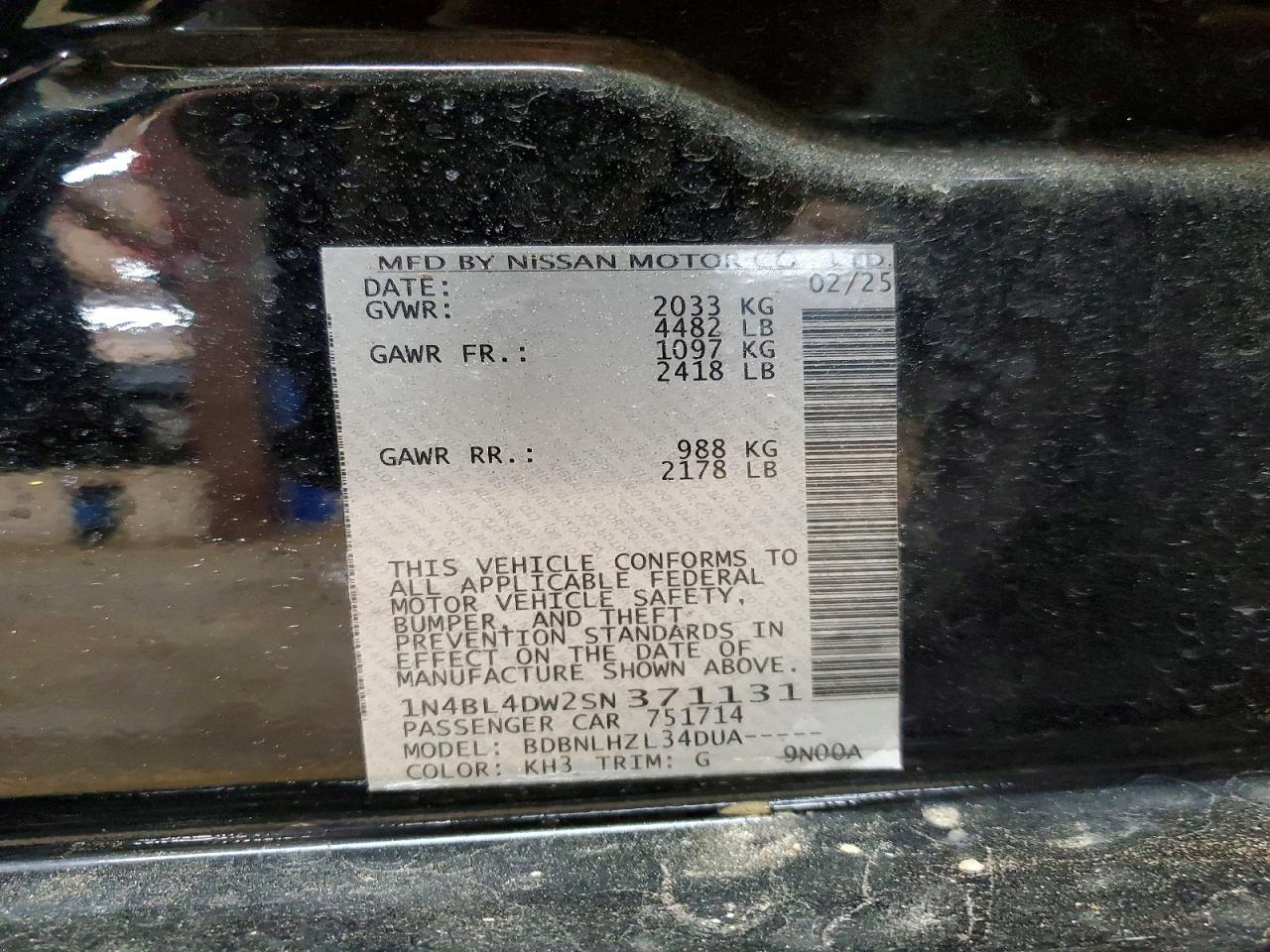 2025 NISSAN ALTIMA