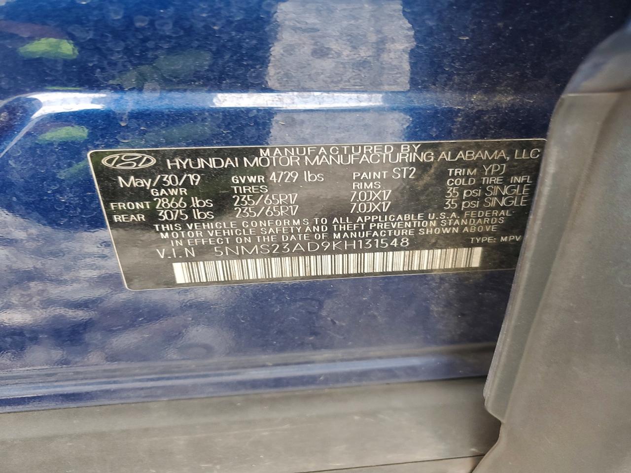 2019 HYUNDAI SANTA FE