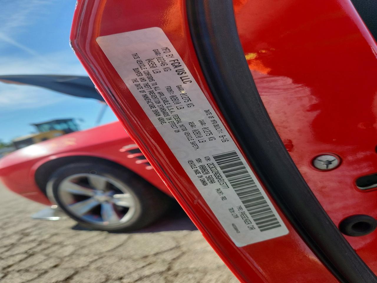 2016 DODGE CHALLENGER