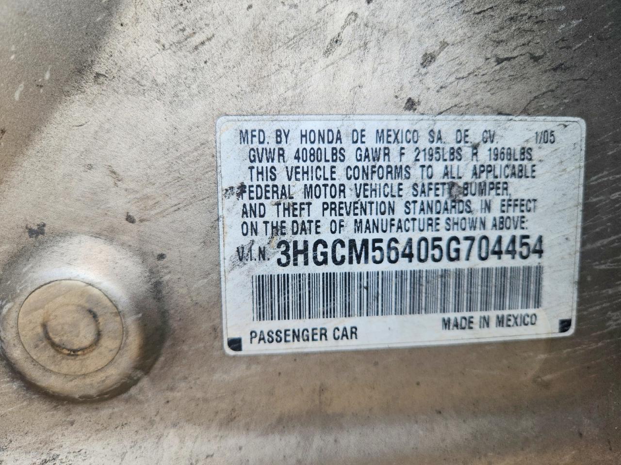 2005 HONDA ACCORD