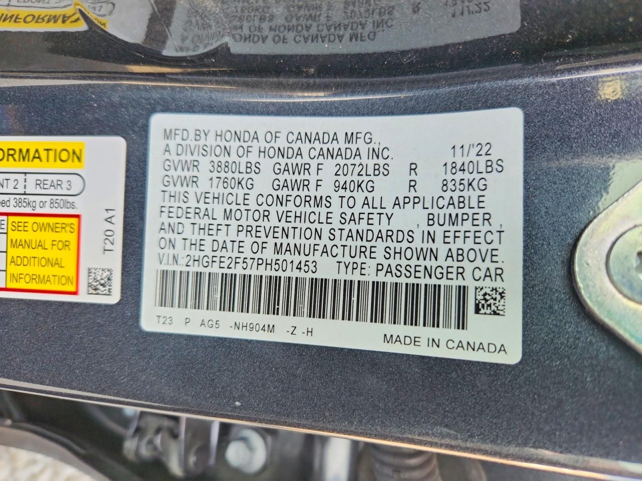 2023 HONDA CIVIC