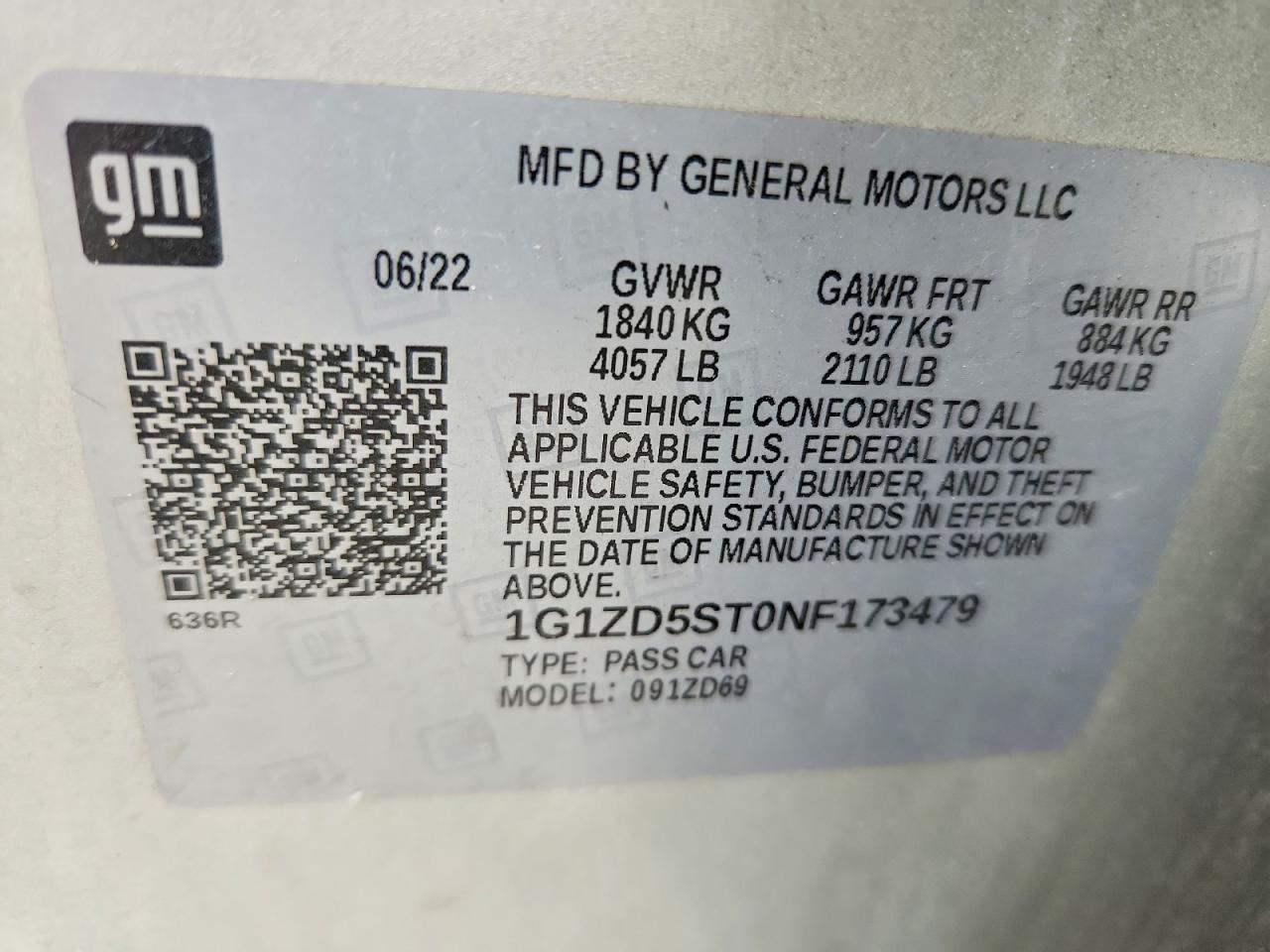 2022 CHEVROLET MALIBU
