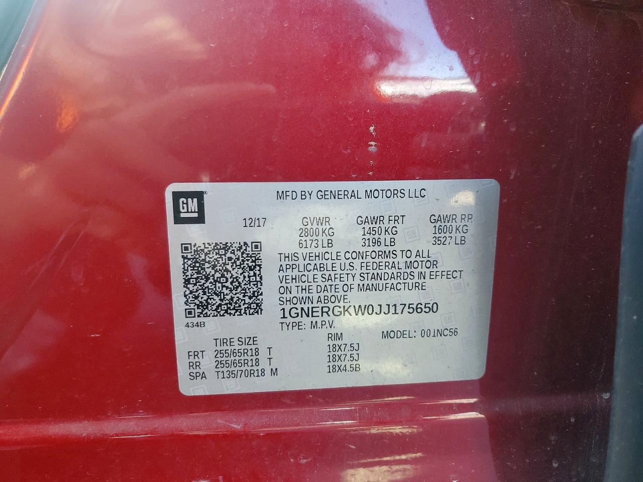 2018 CHEVROLET TRAVERSE