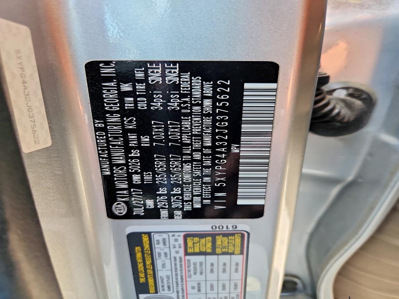 2018 KIA SORENTO
