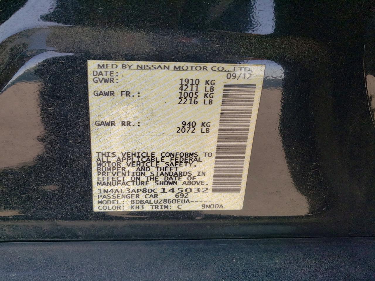 2013 NISSAN ALTIMA