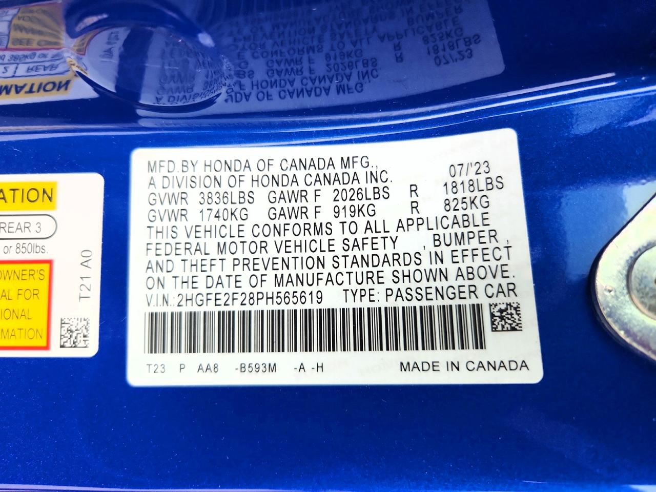 2023 HONDA CIVIC