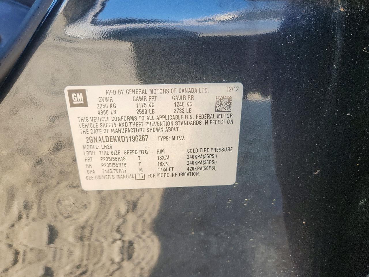 2013 CHEVROLET EQUINOX