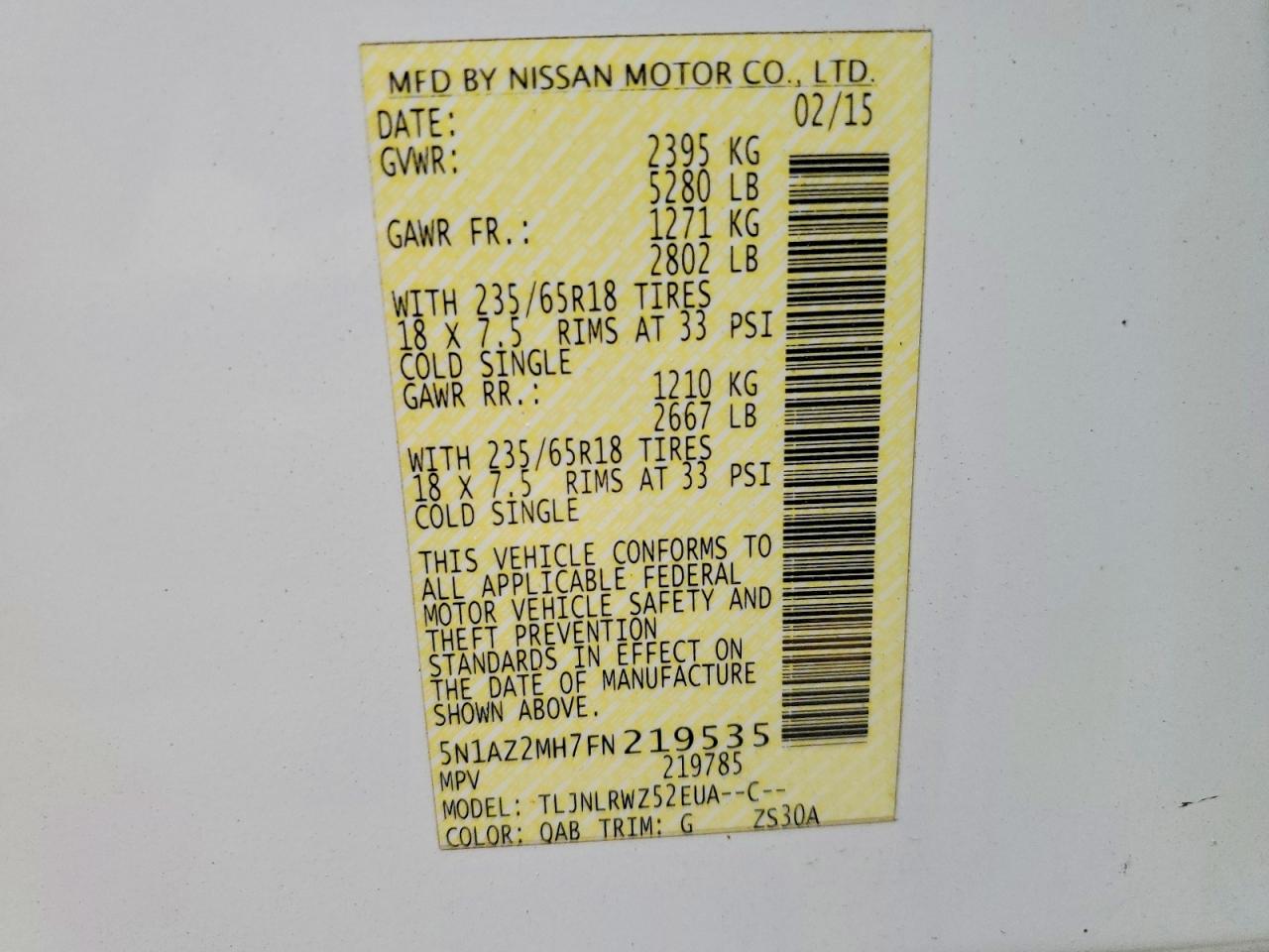 2015 NISSAN MURANO