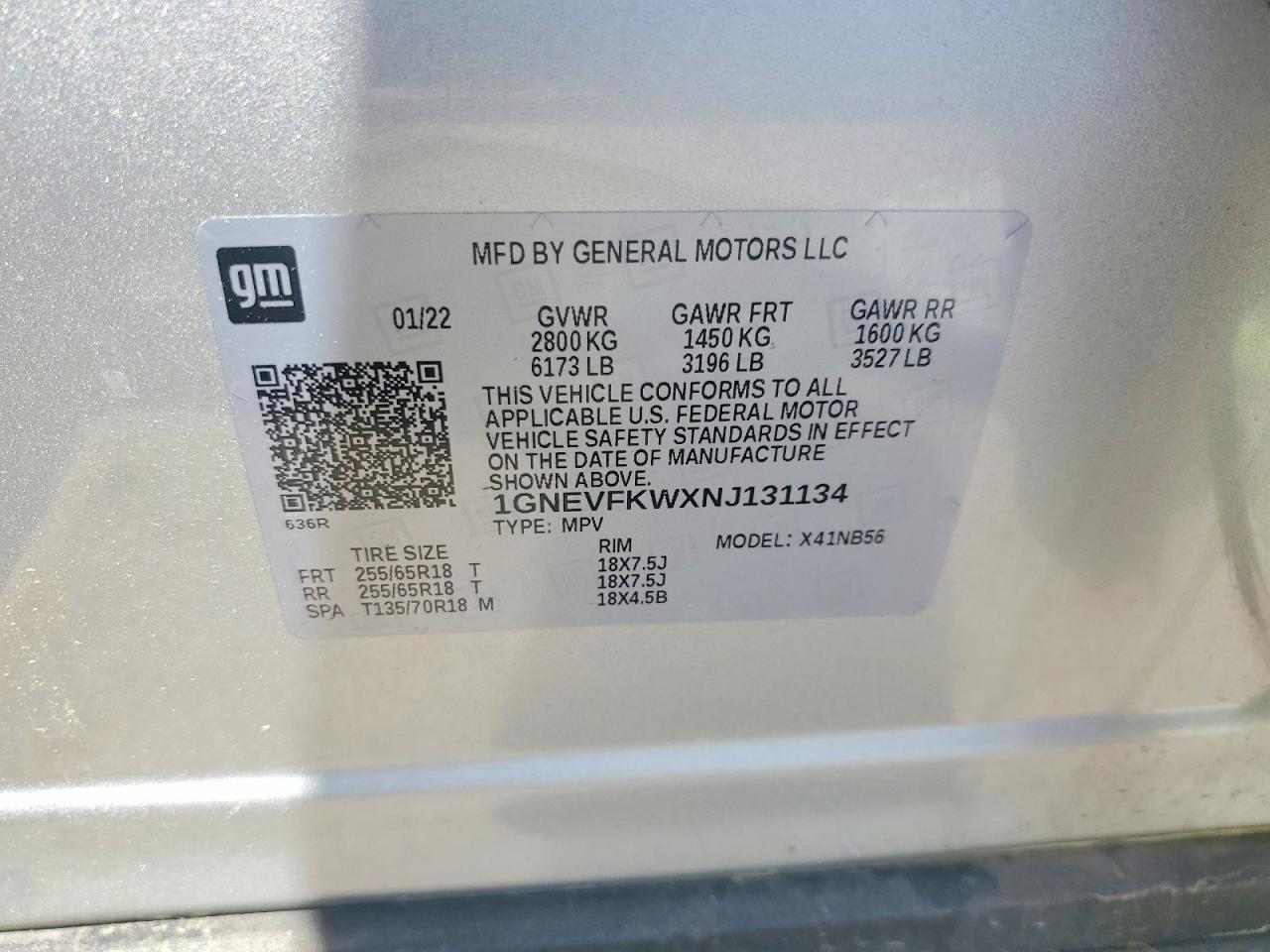 2022 CHEVROLET TRAVERSE