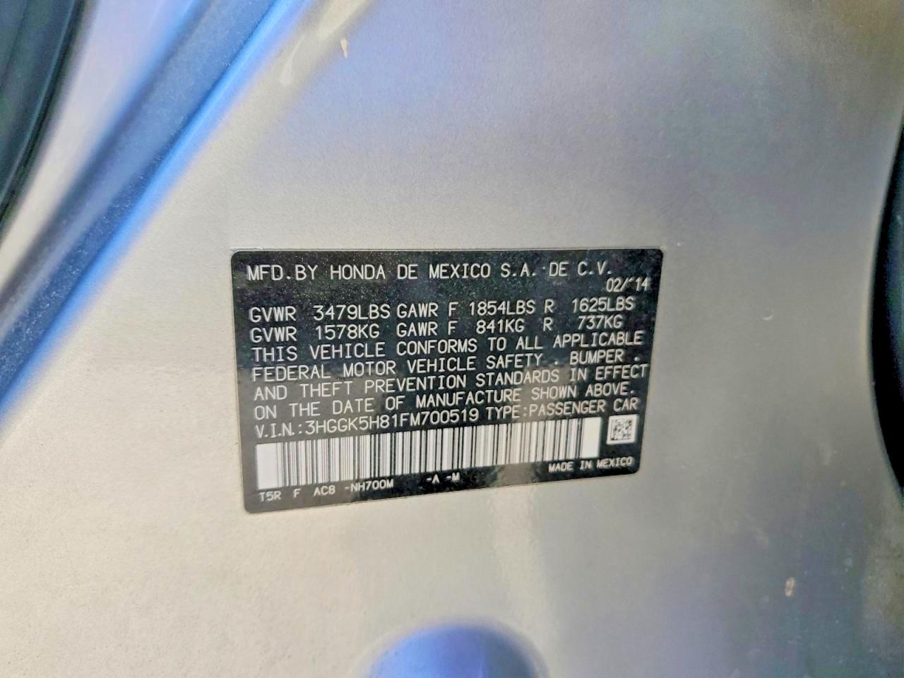 2015 HONDA FIT
