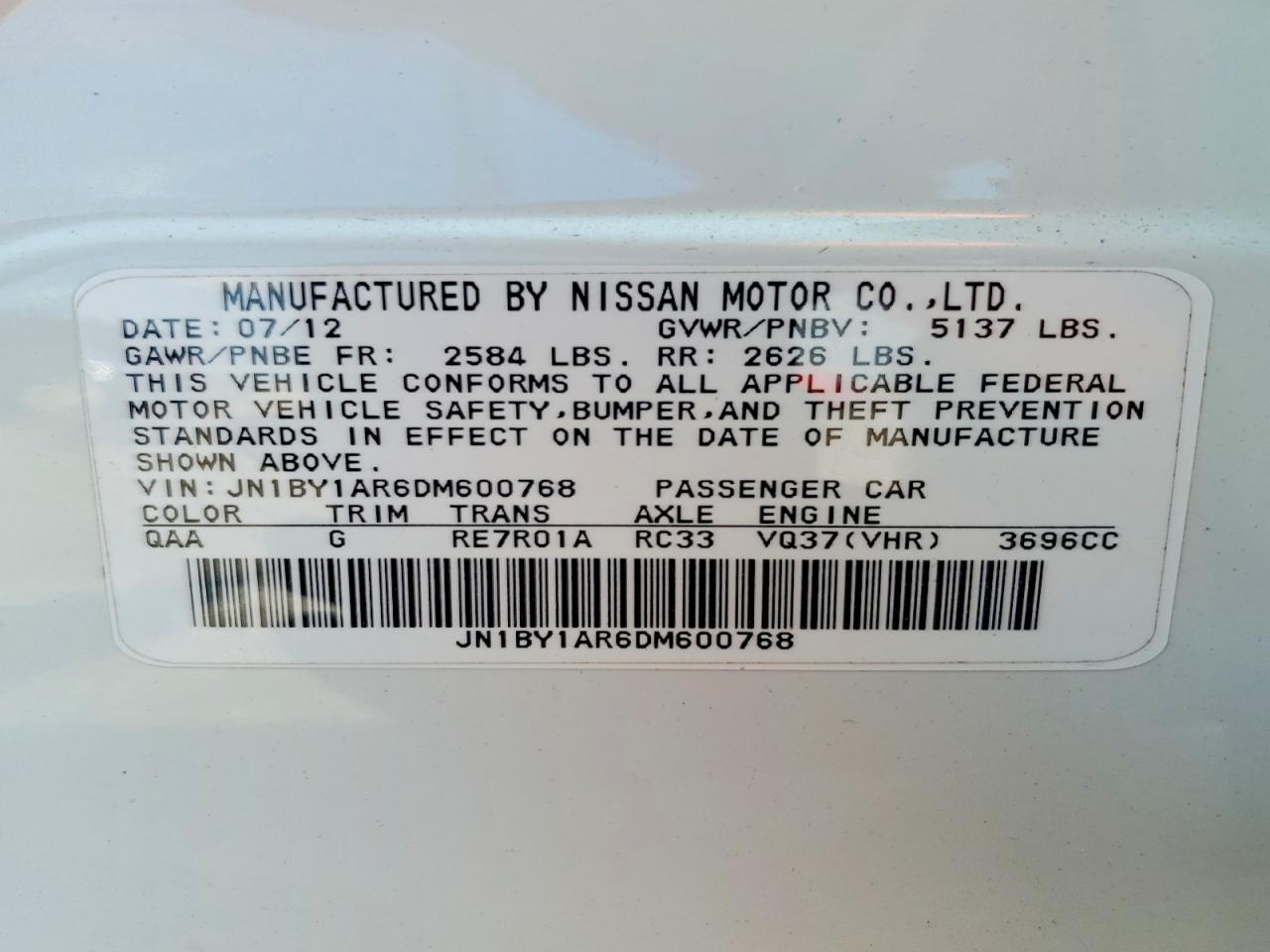 2013 INFINITI M37