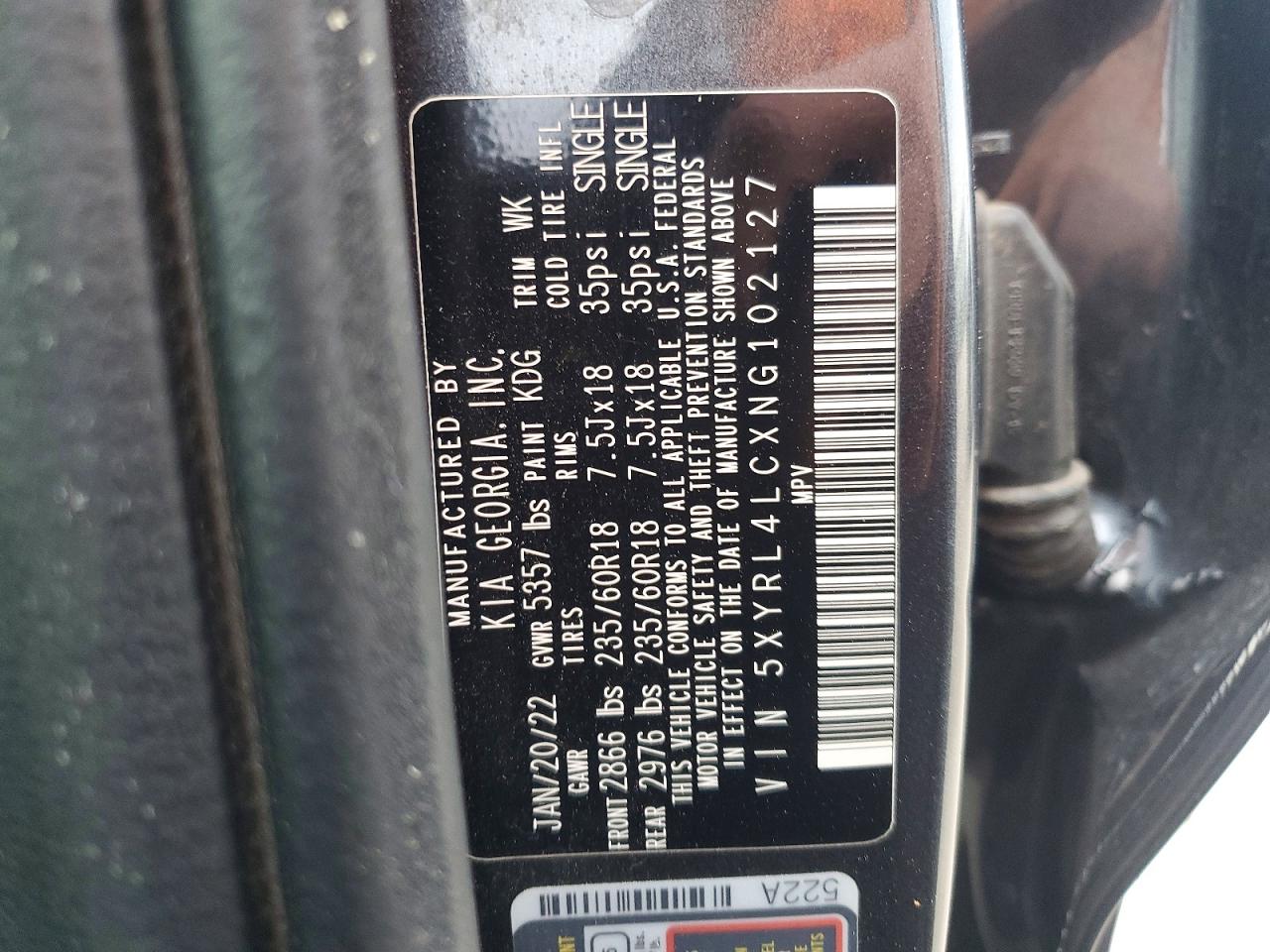 2022 KIA SORENTO