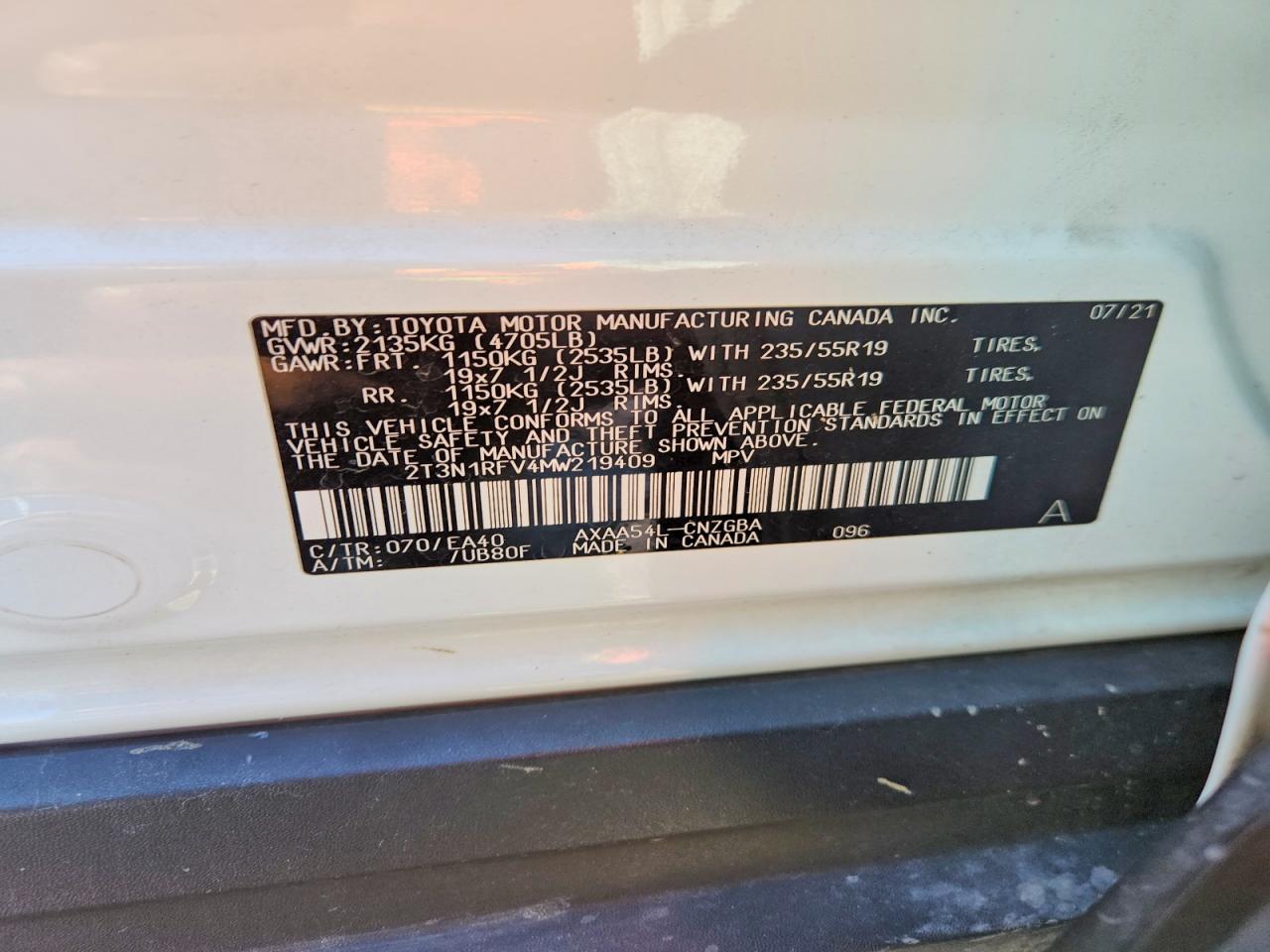 2021 TOYOTA RAV4