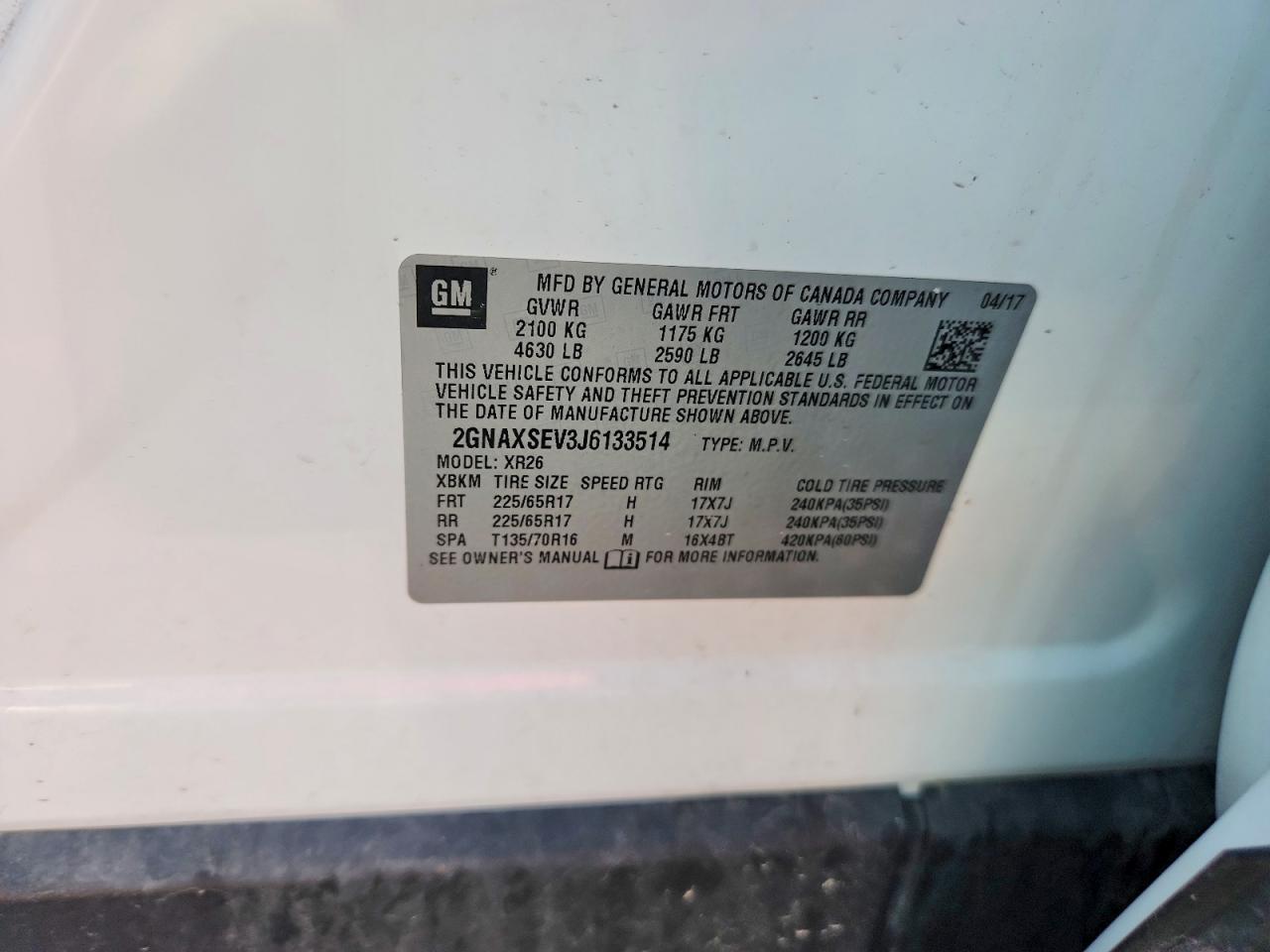2018 CHEVROLET EQUINOX