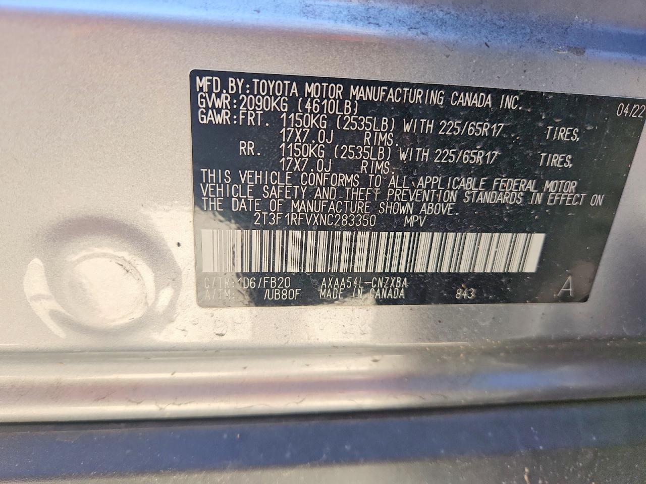 2022 TOYOTA RAV4