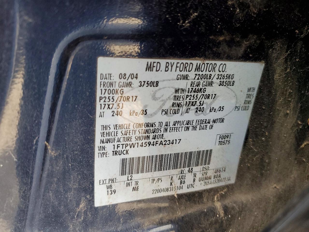 2004 FORD F150