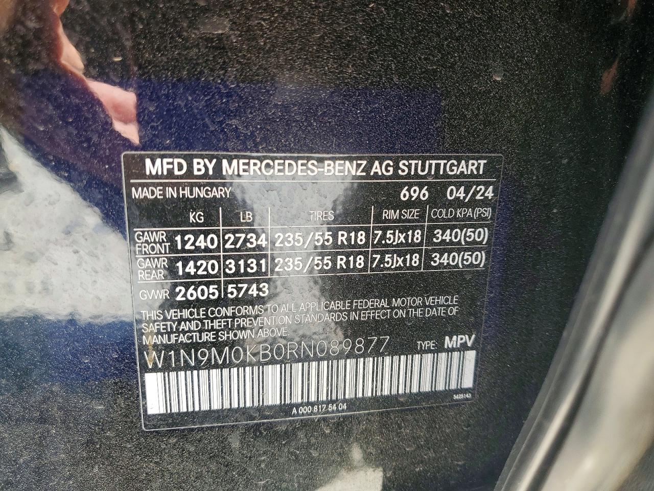 2024 MERCEDES-BENZ EQB 300 4M