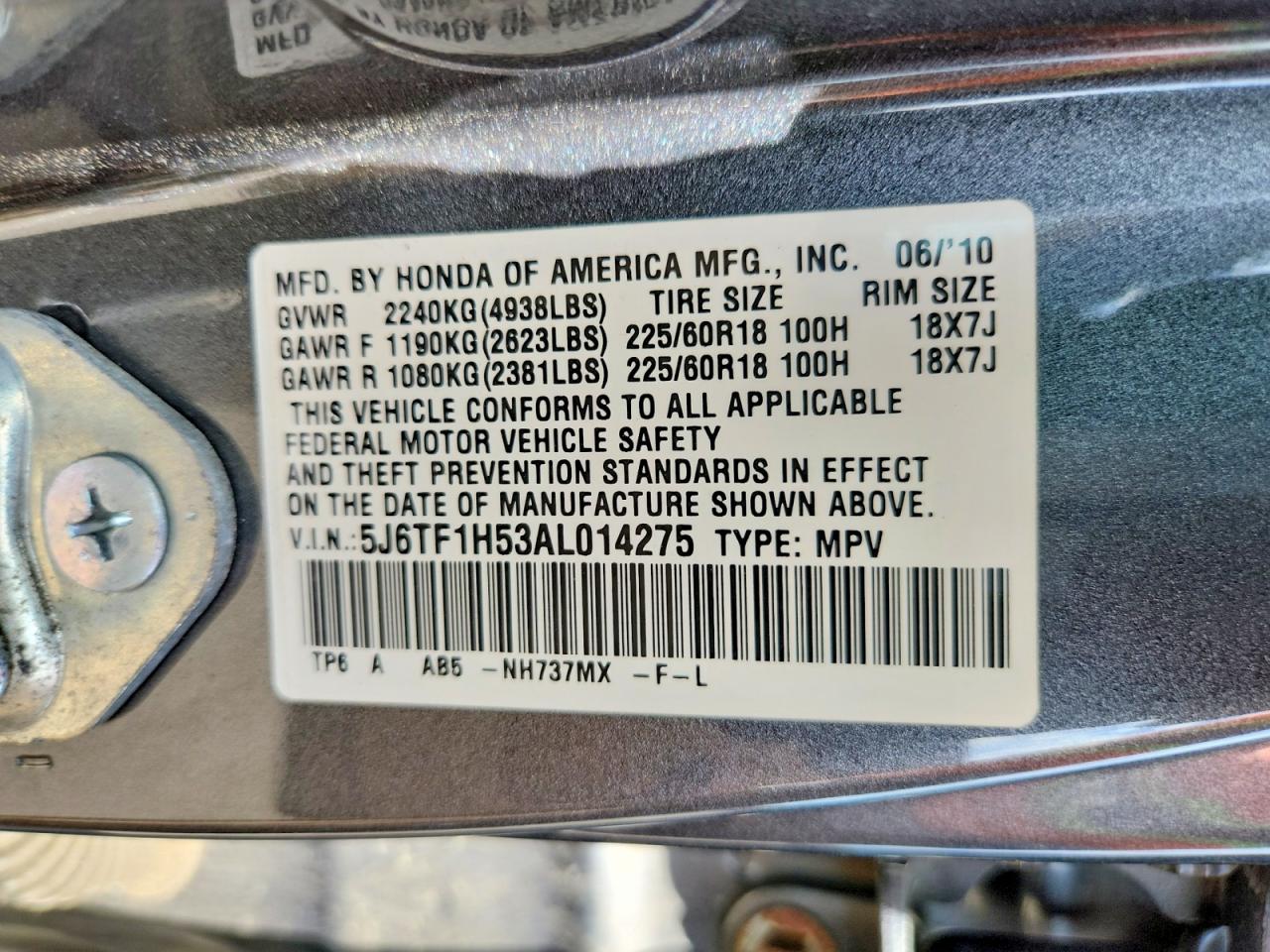 2010 HONDA ACCORD