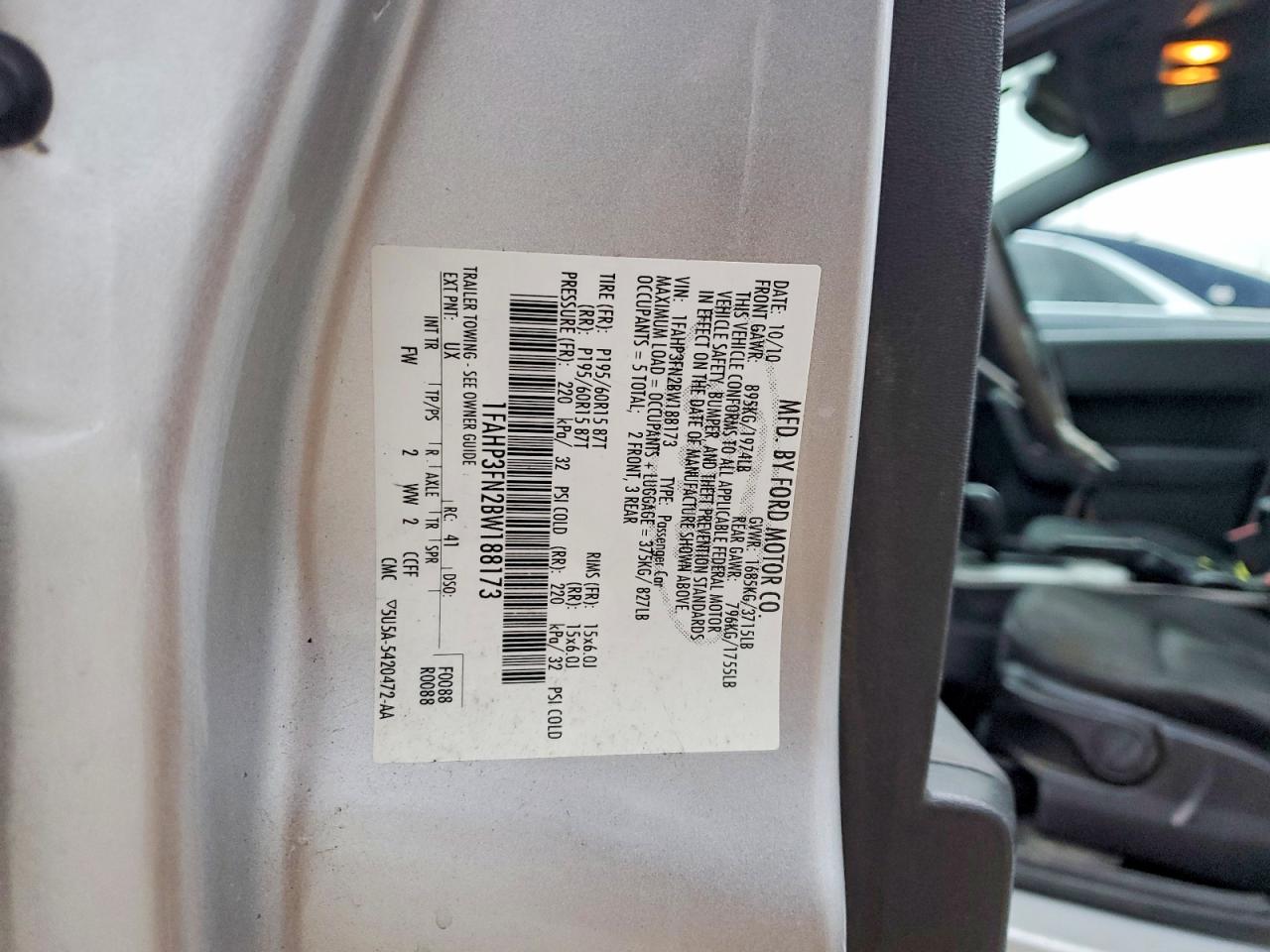 2011 FORD FOCUS