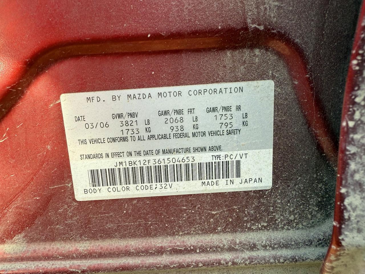 2006 MAZDA 3