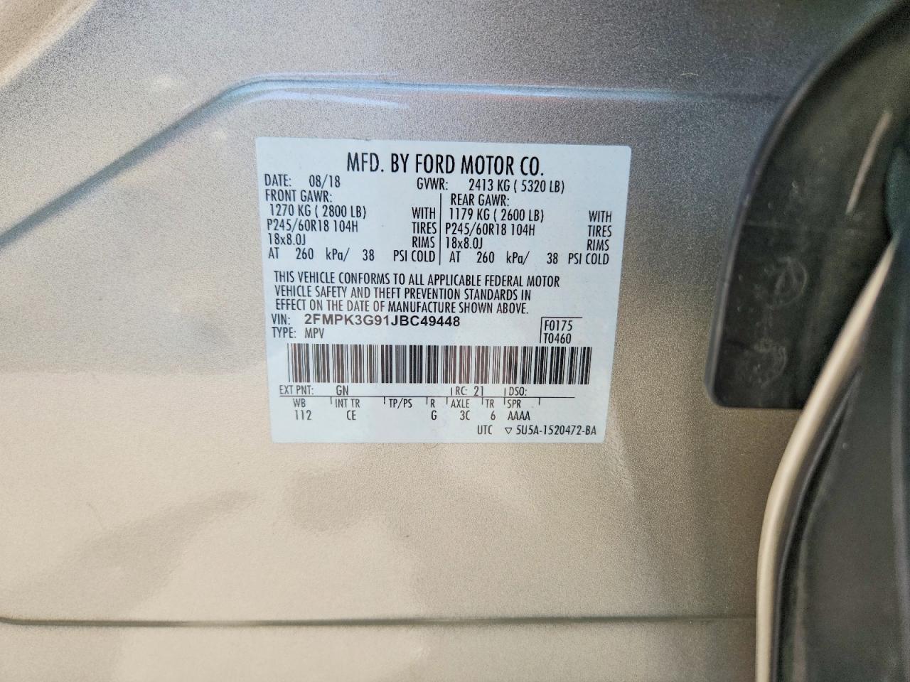 2018 FORD EDGE