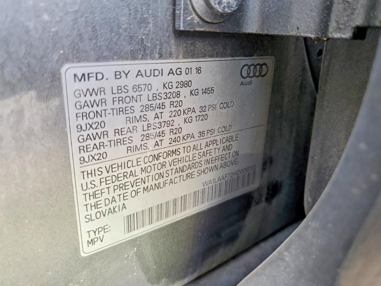 2017 AUDI Q7