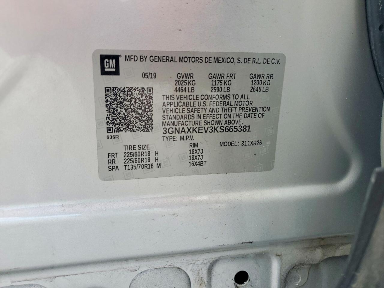 2019 CHEVROLET EQUINOX