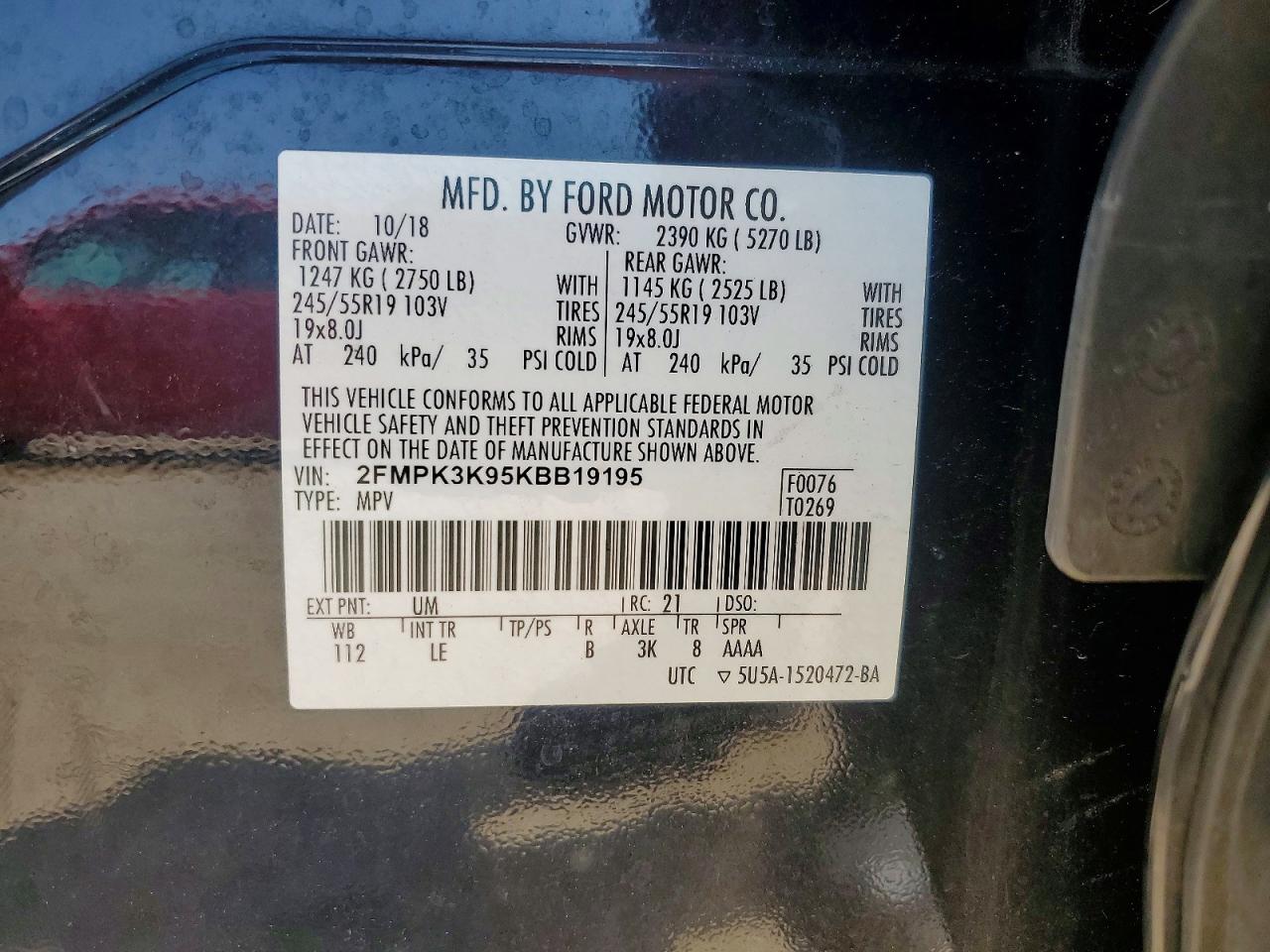 2019 FORD EDGE