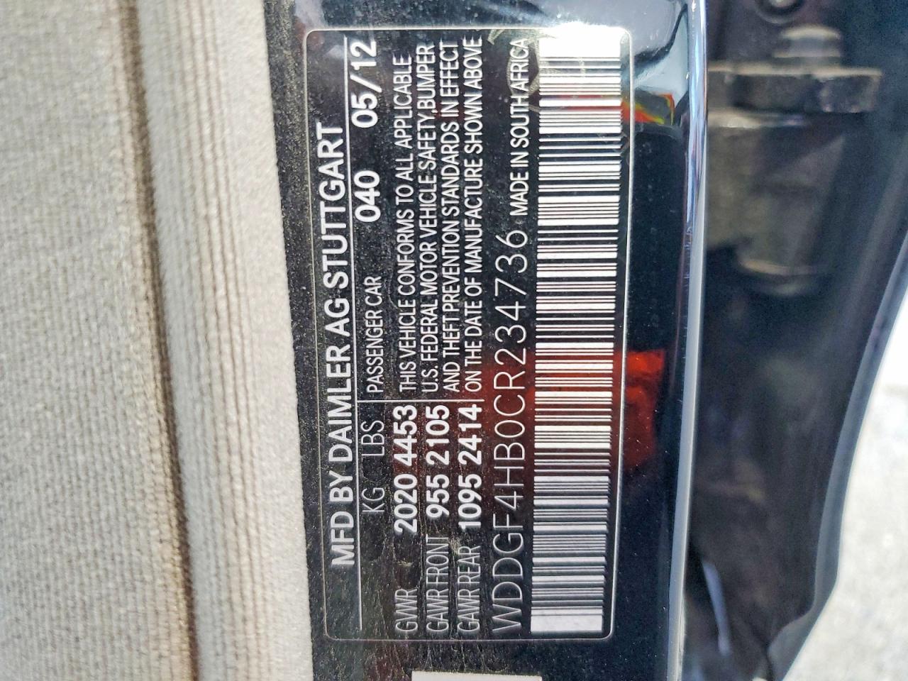 2012 MERCEDES-BENZ C-CLASS