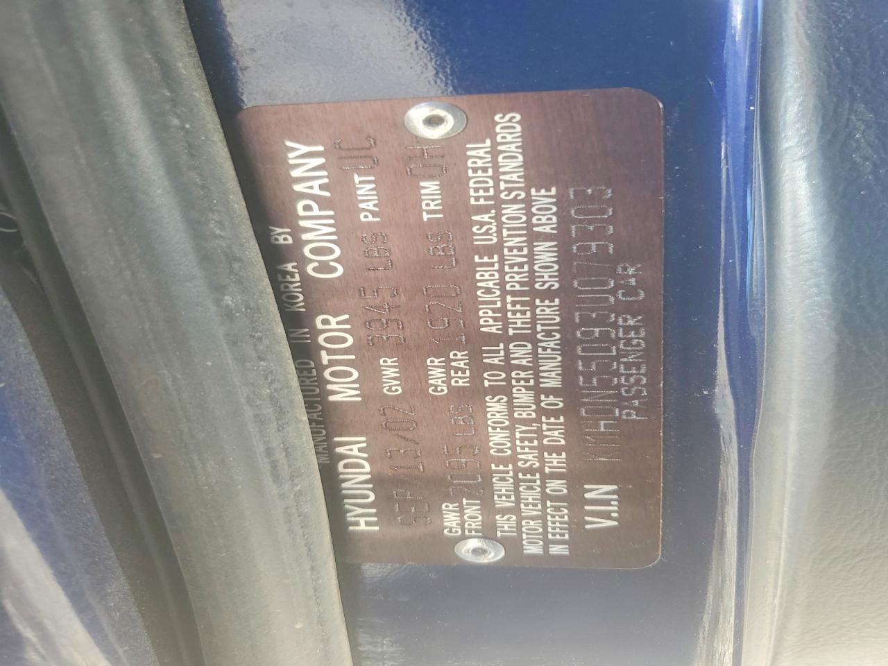 2003 HYUNDAI ELANTRA