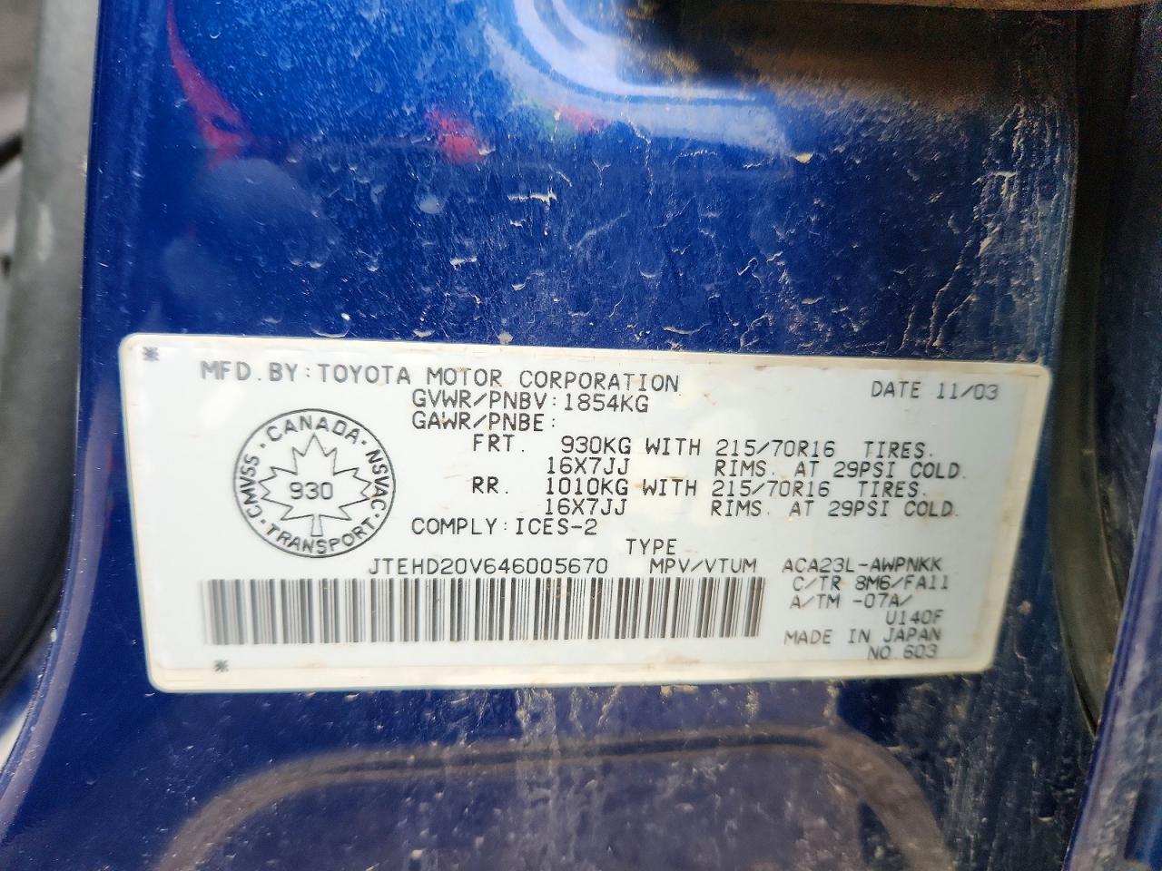 2004 TOYOTA RAV4
