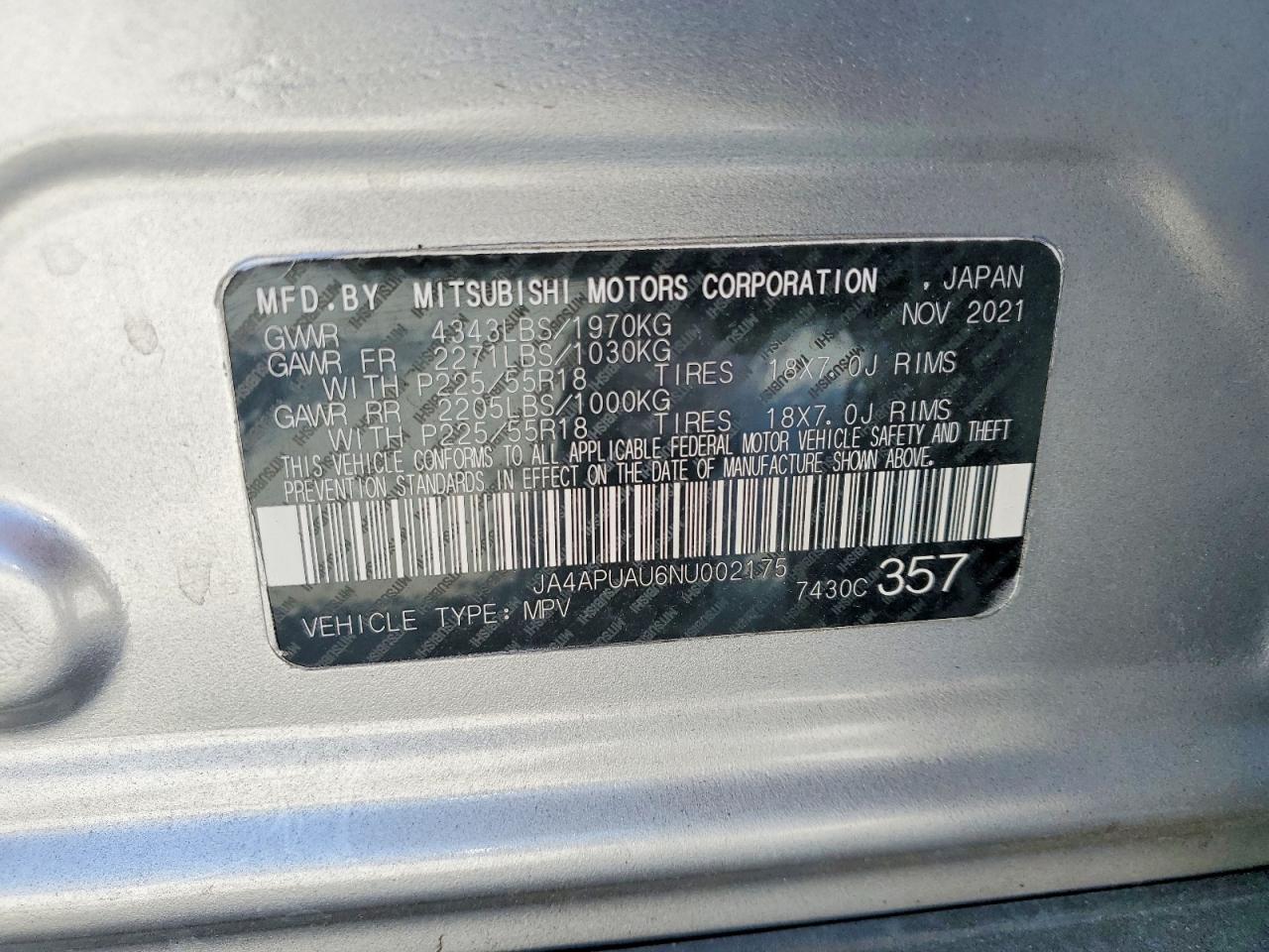 2022 MITSUBISHI OUTLANDER
