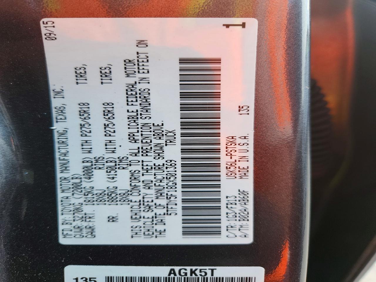 2016 TOYOTA TUNDRA