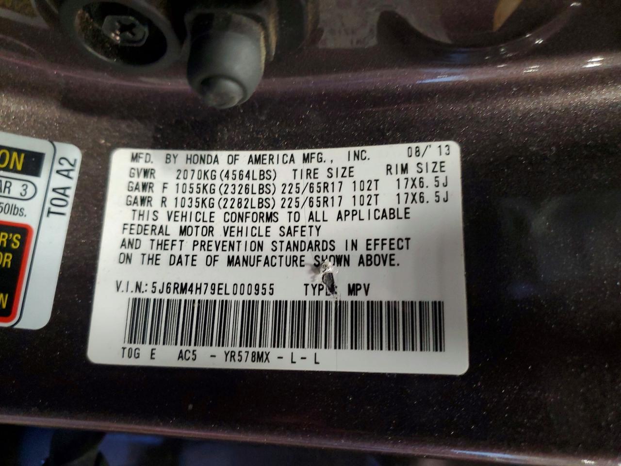 2014 HONDA CRV