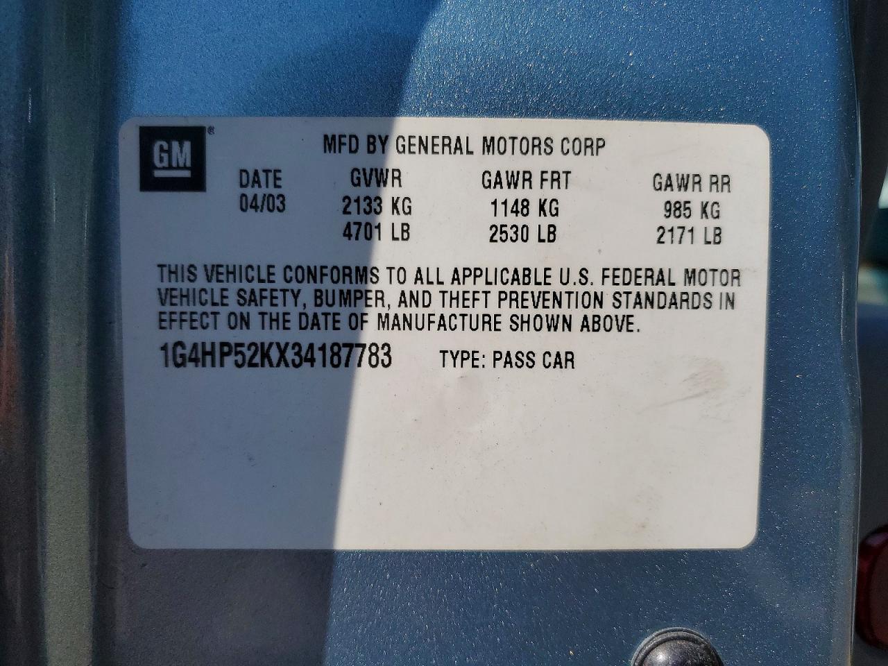 2003 BUICK LESABRE