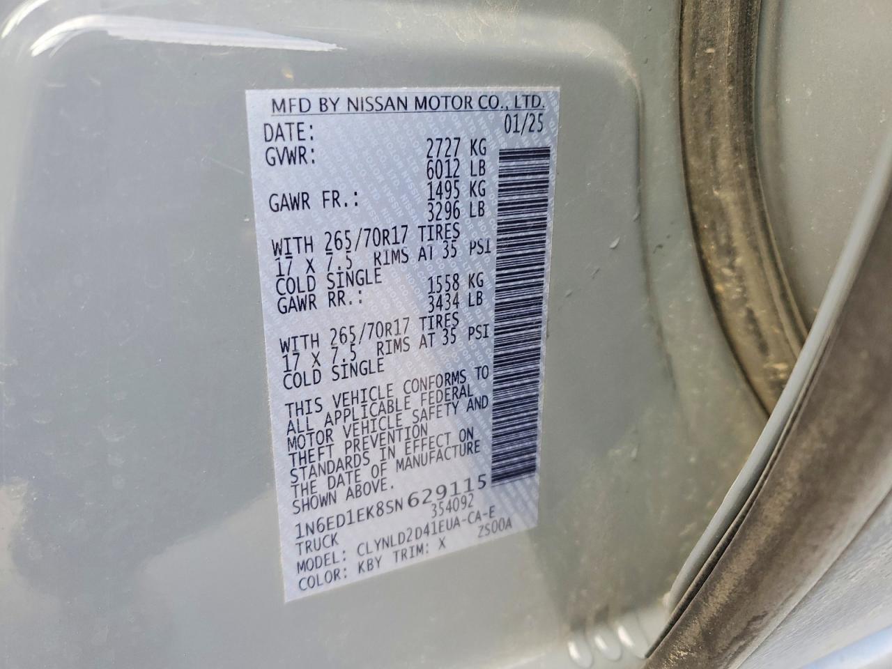 2025 NISSAN FRONTIER