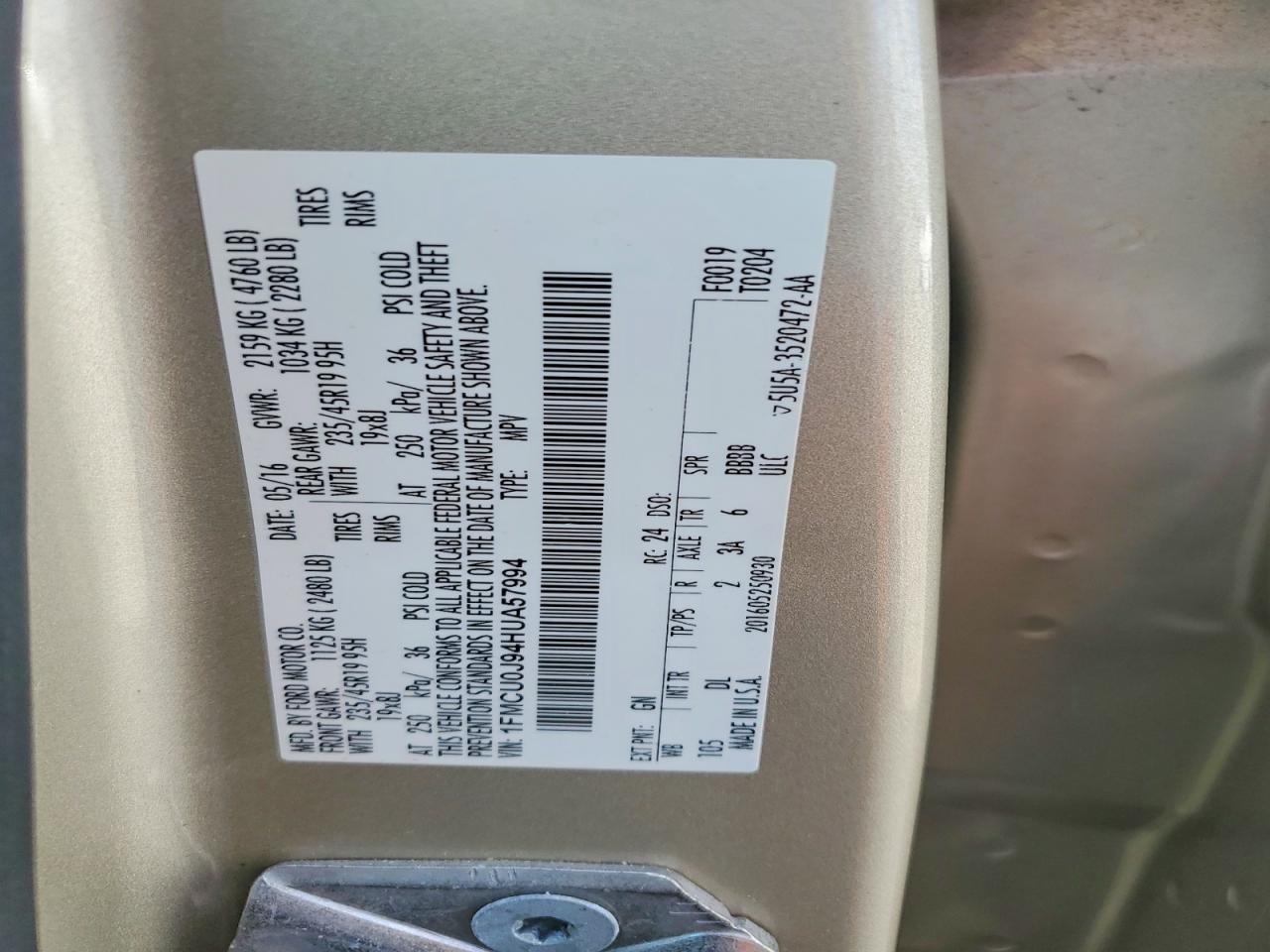 2017 FORD ESCAPE
