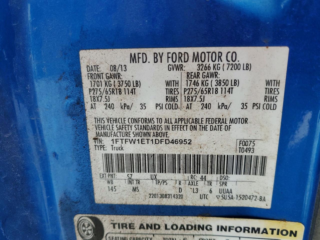2013 FORD F150