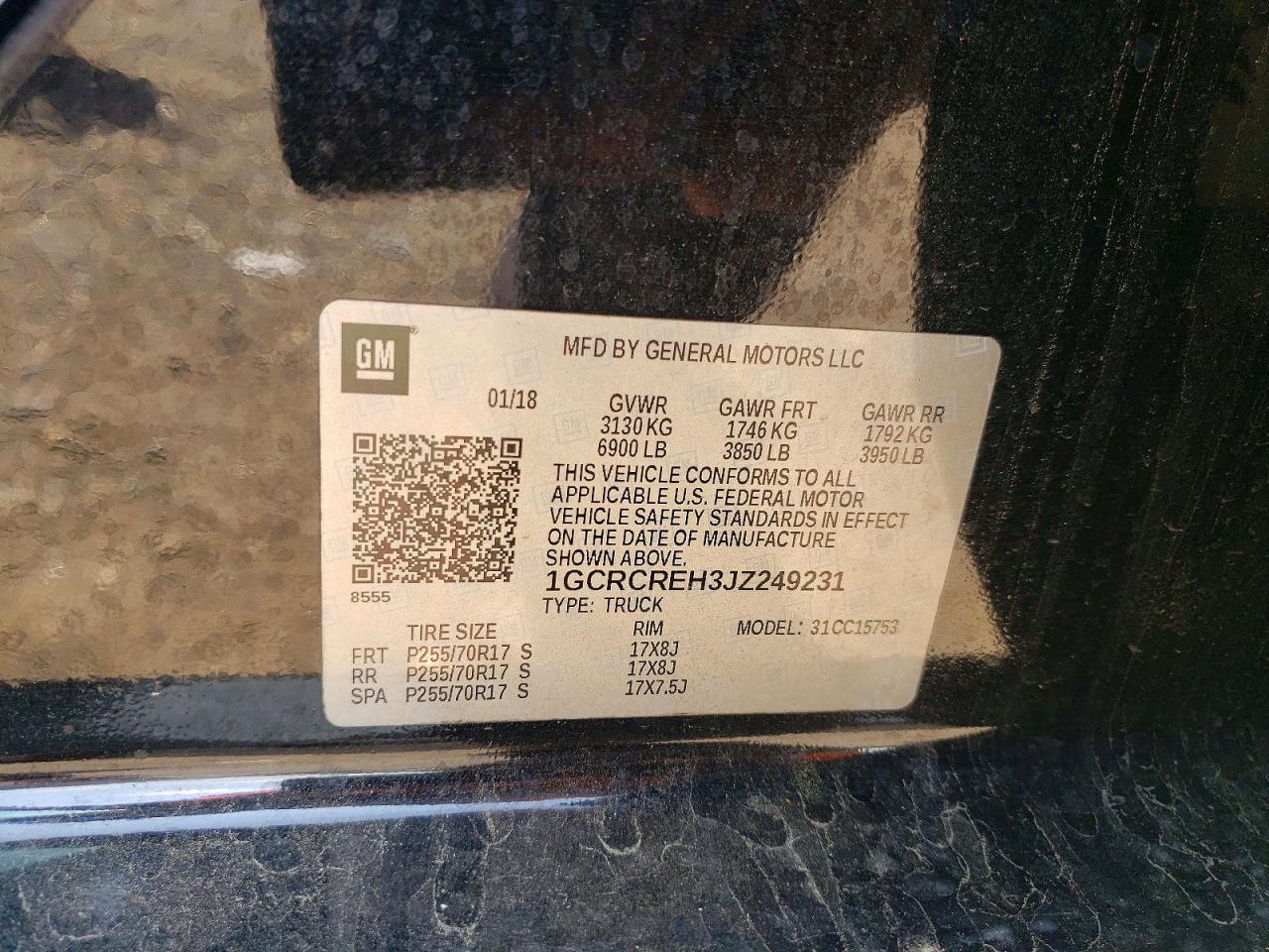 2018 CHEVROLET SILVERADO