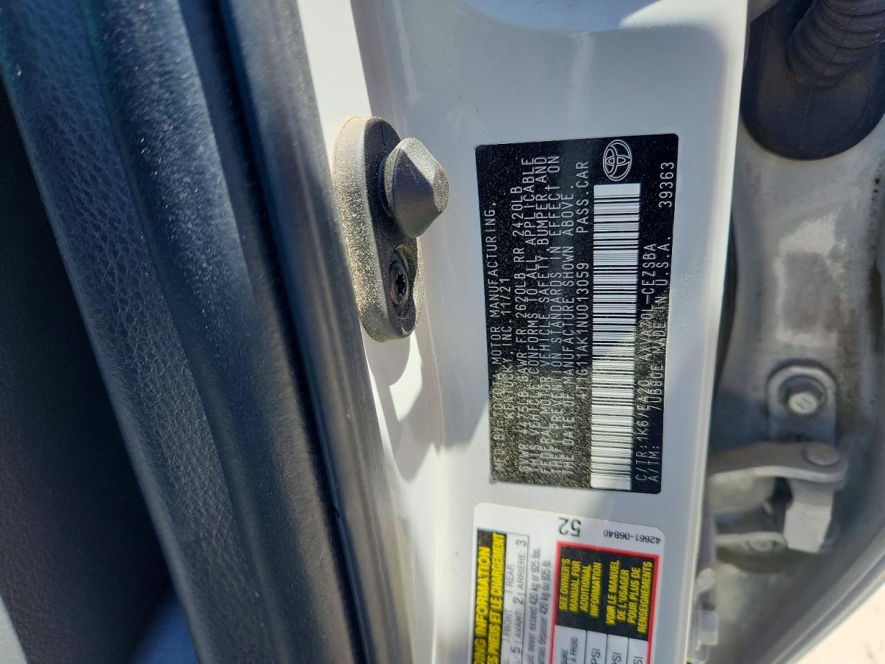 2022 TOYOTA CAMRY