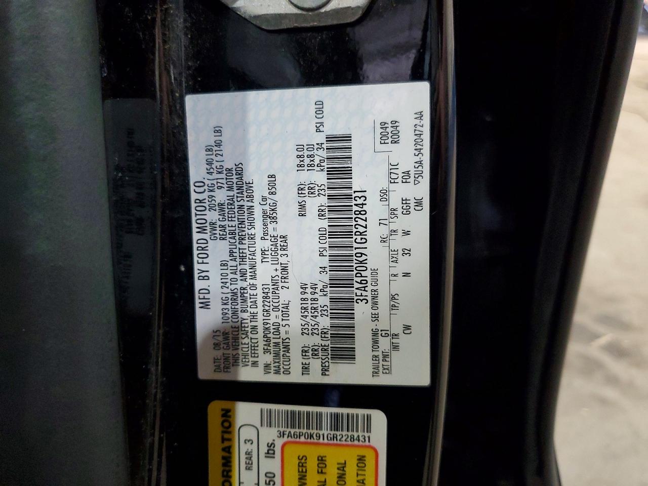 2016 FORD FUSION