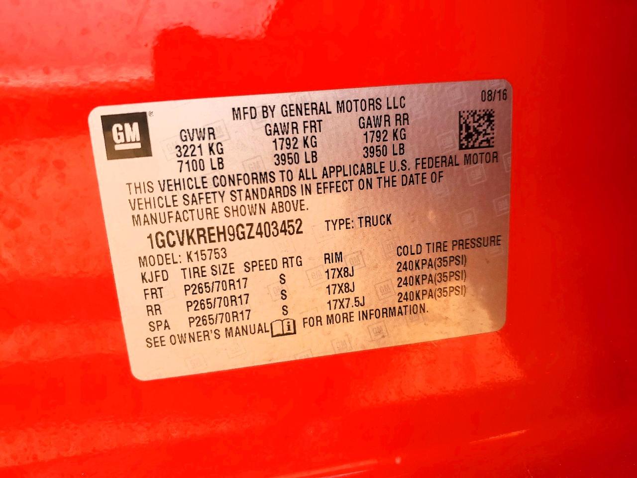 2016 CHEVROLET ALL Models