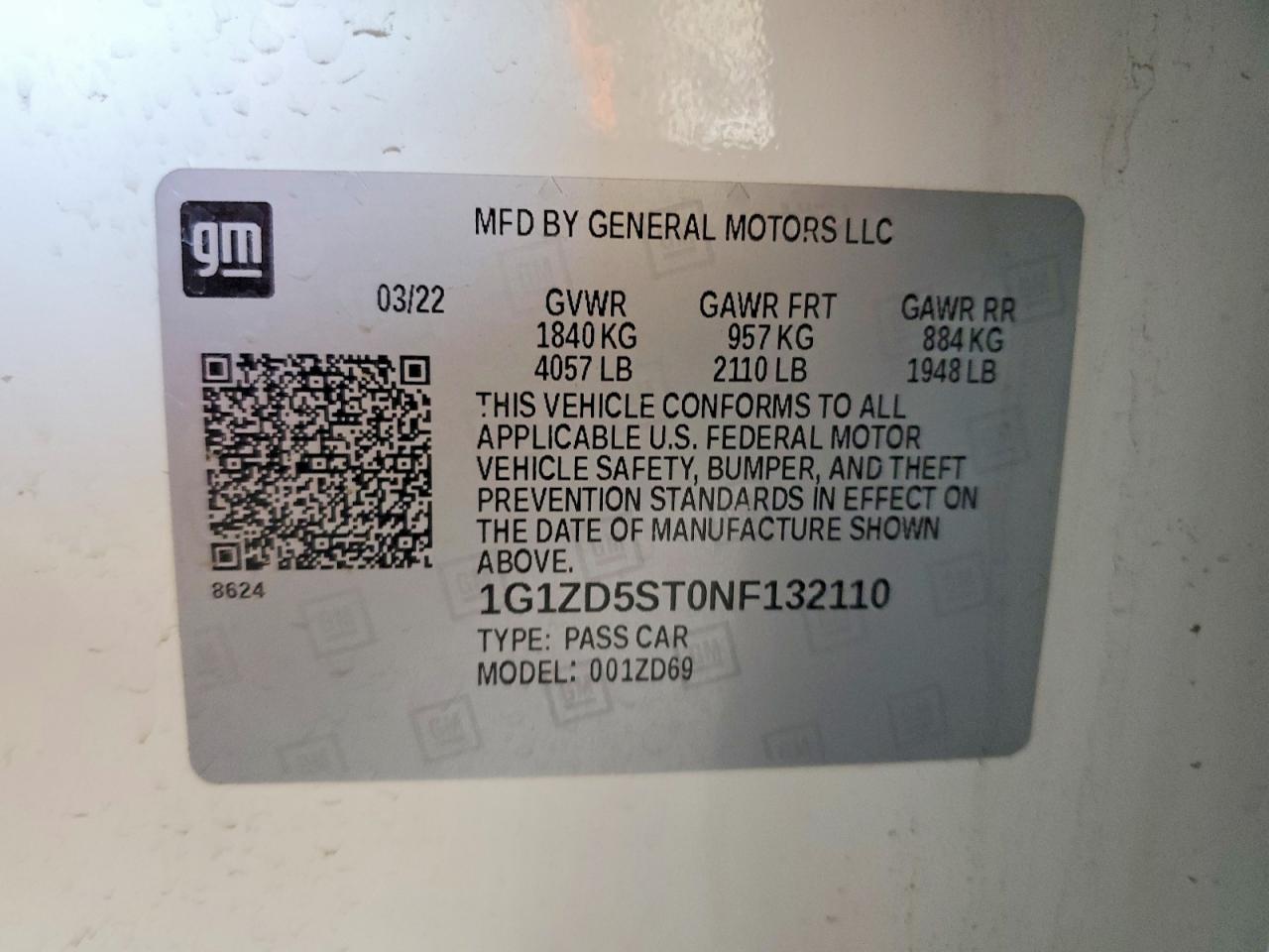 2022 CHEVROLET MALIBU