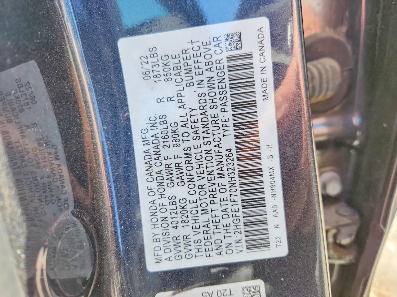 2022 HONDA CIVIC