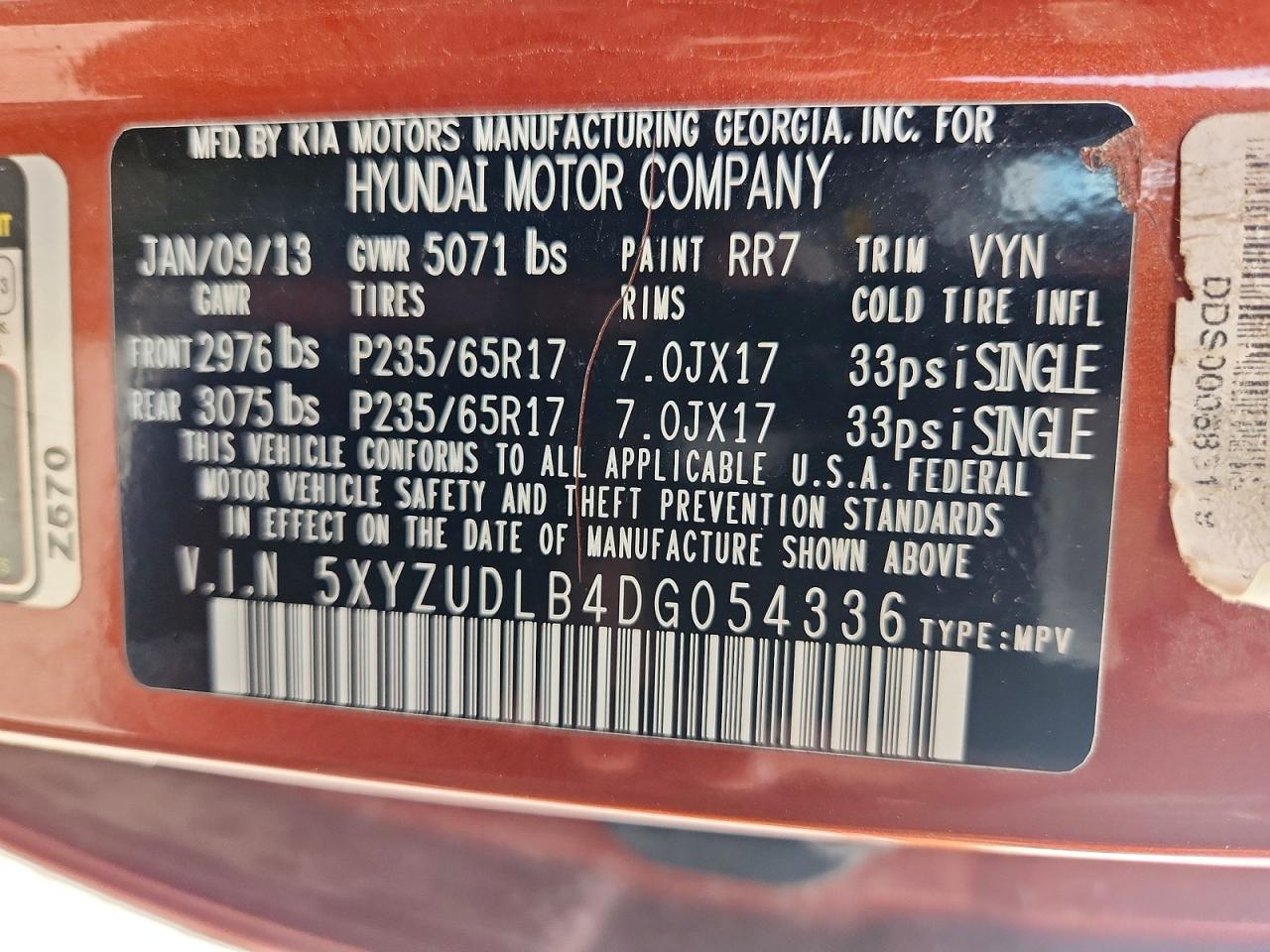 2013 HYUNDAI SANTA FE
