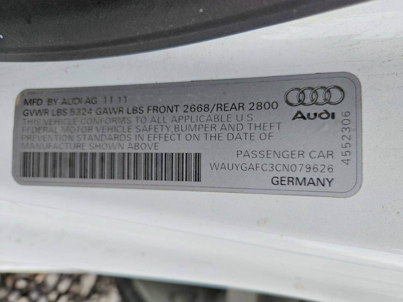 2012 AUDI A7