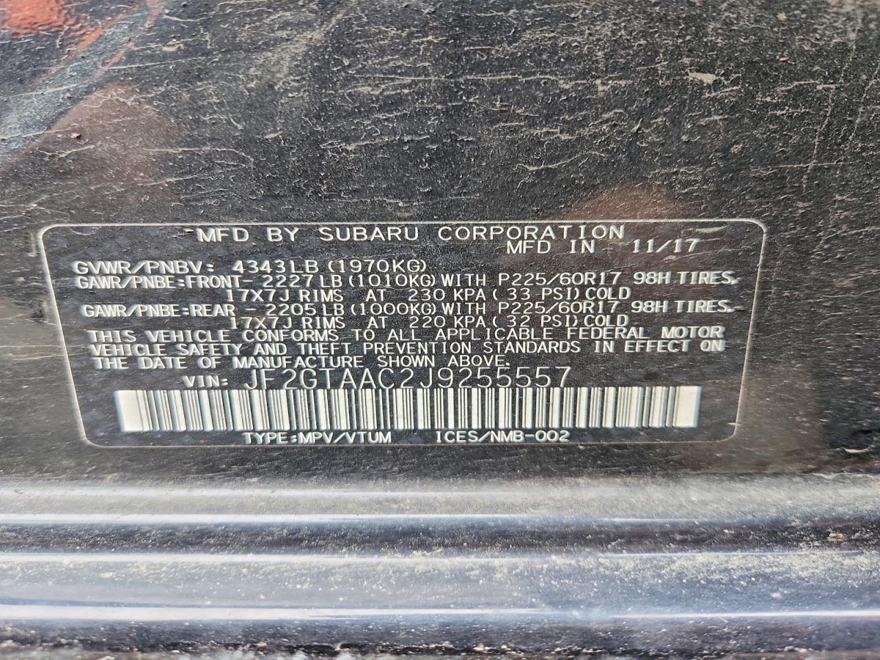 2018 SUBARU CROSSTREK
