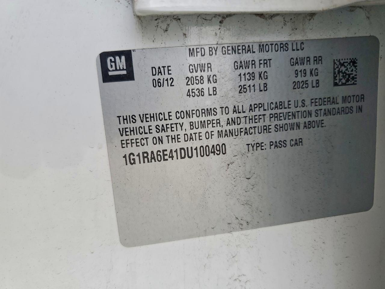 2013 CHEV VOLT