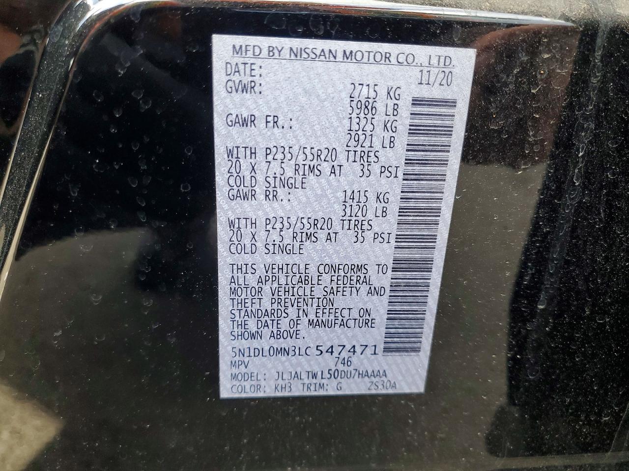 2020 INFINITI QX60