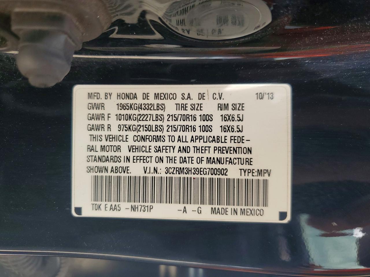 2014 HONDA CRV